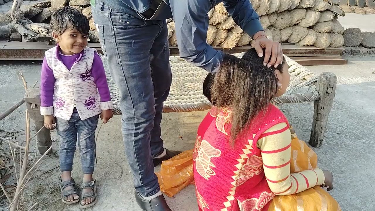 Indian Head Ear Neck Massage ASMR | Stress Relief Therapy ! Nitpicking in long hair 