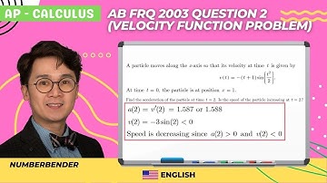 AP Calculus AB FRQ 2003 Question 2