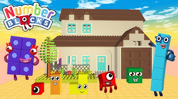 Numberblocks Draw Bricks Band Half 1 to 6 in Home - Satisfying Video