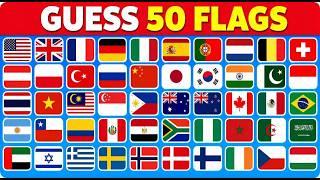 Guess All the 50 Flags of the World🌍| Guess the Country Flag Quiz 2026