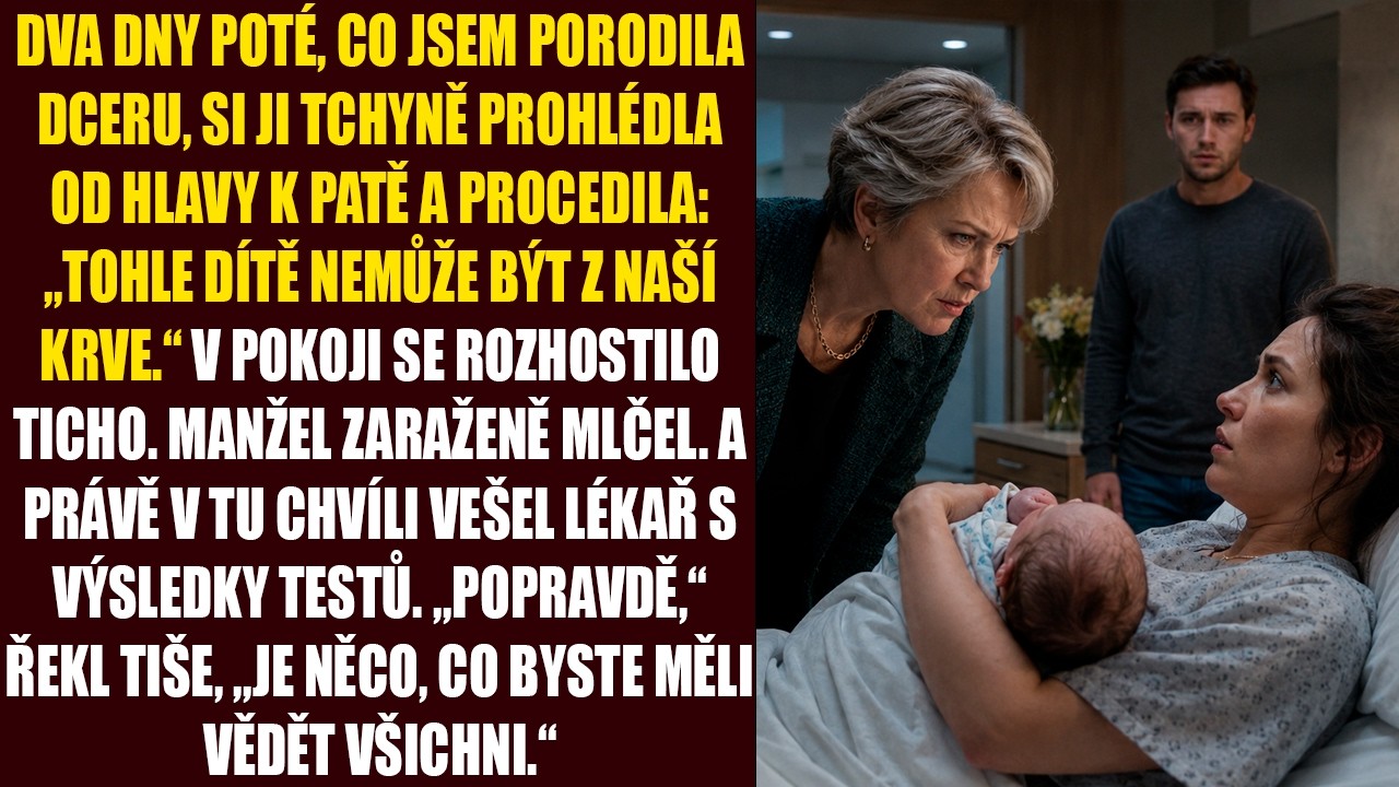 Třetí den po porodu se moje tchýně sklonila nad mou dcerou a pronesla větu, kterou jsem si zapsala do paměti tak přesně, jako by to byl důkazní materiál. „Tohle dítě není z naší krve," řekla....