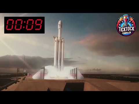 10 Second Countdown Timer with ⏱️ Falcon Heavy Launch 🚀