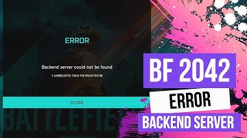 Battlefield 2042 Servers Down, Backend Server Could Not Be Found Issue PS4