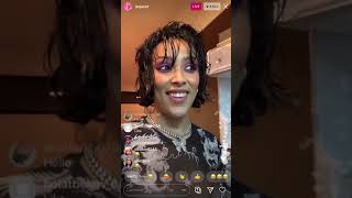 Doja Cat shows her fridge, takes a shot, catnip and sings Fashion Nova | Instagram Live [09/15/20]