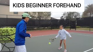 Kids forehand tennis lesson taught by coach Joseph screenshot 5