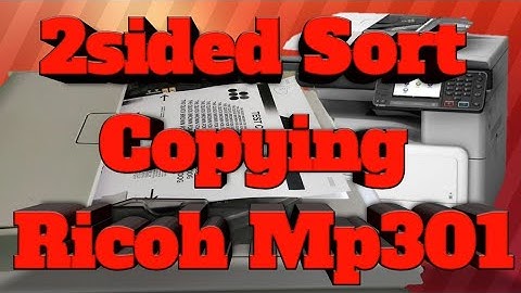 2sided Original with Sort Copying Ricoh Mp301