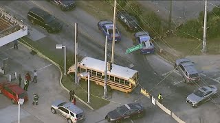 18-year-old critically hurt after exchange of gunfire with troopers, chase ended in school bus crash