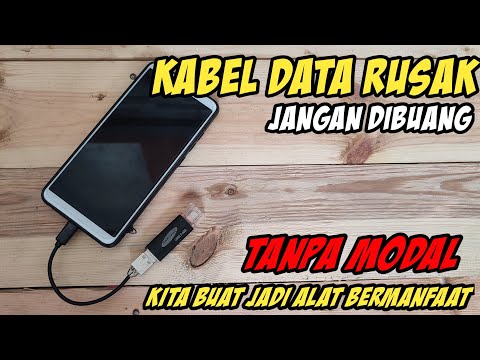 CARA MUDAH MEMBUAT OTG DARI KABEL USB DATA RUSAK BEKAS CHARGER HP