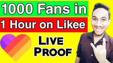 1000 Followers everyday on likee app | Likee par fans kaise badhaye |  Increase real fans on likee