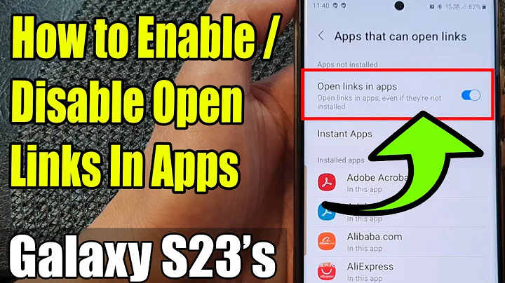 Galaxy S23's: How to Enable/Disable OPEN LINKS IN APP