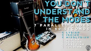 7 Parallel C Modes - 60 Seconds - Lydian, Ionian, Mixolydian, Dorian, Aeolian, Phrygian, and Locrian
