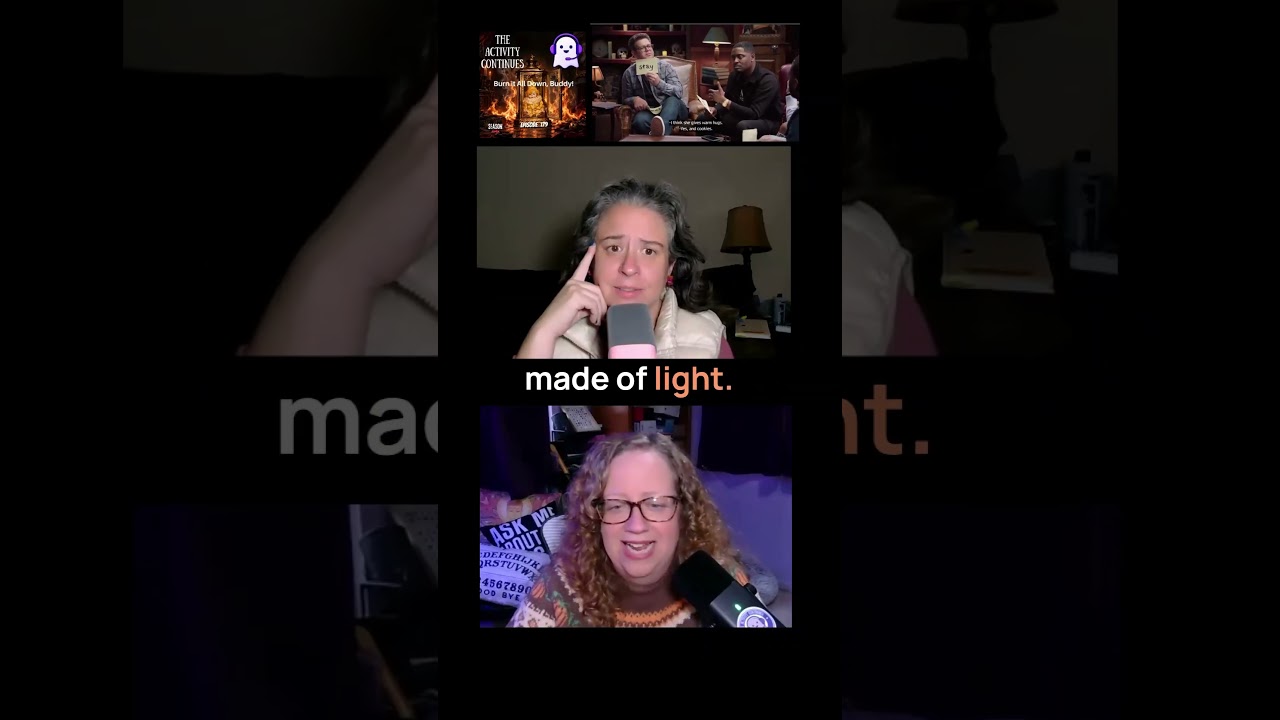 Friendly Grannie Made of Light