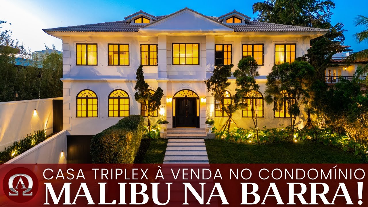 CASA TRIPLEX à venda no condomínio MALIBU na BARRA DA TIJUCA no Rio de Janeiro / RJ!