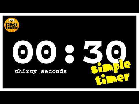 30 Second Timer ⏱️ | Silent 4K Countdown with Alarm