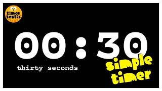 30 Second Timer ⏱️ | Silent 4K Countdown with Alarm