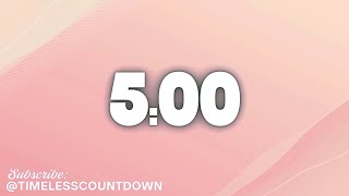 5 Minute Silent Timer No Music, Silent Countdown, Beep At End