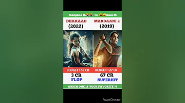 Dhakaad Vs Mardaani 2 Movie Comparison || Box Office Cecollection #shorts #leo #dhakaad #mardaani2