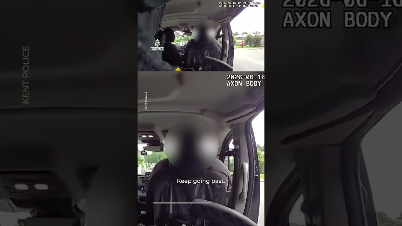 Bodycam shows driver offering armed police a lift mid-chase | AJ #shorts