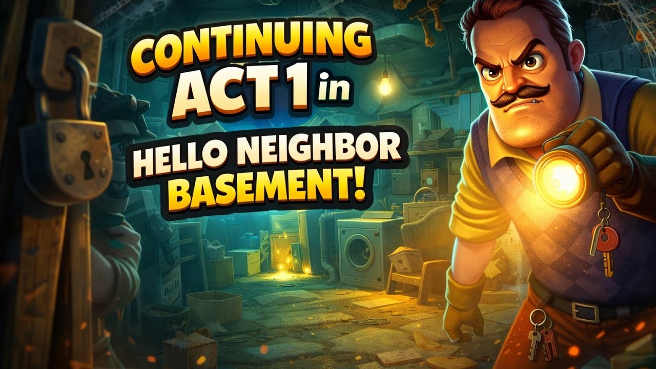Continuing act 1 in the basement! Hello neighbor 