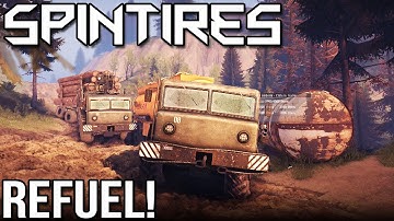 SPINTIRES - REFUEL! (Volcano Map in Spin Tires)