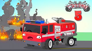 Wheelcity - The Fire Truck RED Ambulance LILA helping car friends. New Kids Video - Episode #5