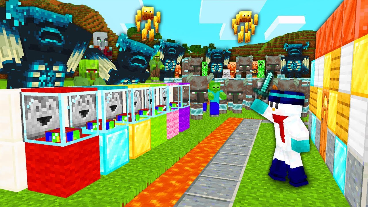 【マイクラ】1週間「ガチャがひける」世界でセキュリティハウス生活してみた結果!?