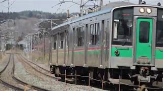 東北本線 701系528M 有壁～清水原 2018年3月30日