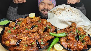 2 KG CHICKEN GHEE ROAST WITH RUMALI ROTI EATING | Chicken Masala & Rumali Roti Mukbang | Big Bites