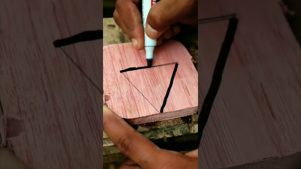 HOW TO MAKE  PLAY BUTTON FROM WOOD
