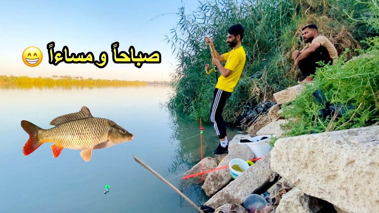 صيد السمك الصبح والعصر الشبوط رااح ‼️+ ضحك وتحشيش 😂✌️