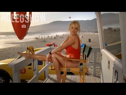 Pamela Anderson Sexy Legs Piernas in Baywatch Commercial - 4K