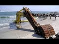 Extreme dangerous big climbing excavator operator skills fails heavy equipment excavator driving