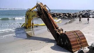 Extreme Dangerous Big Climbing Excavator Operator Skills, Fails Heavy Equipment Excavator Driving