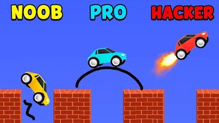 ✅ 퍼즐 챌린지 게임플레이 | 다리 그리기 게임플레이 | 다리 그리기 자동차 퍼즐 챌린지 screenshot 5