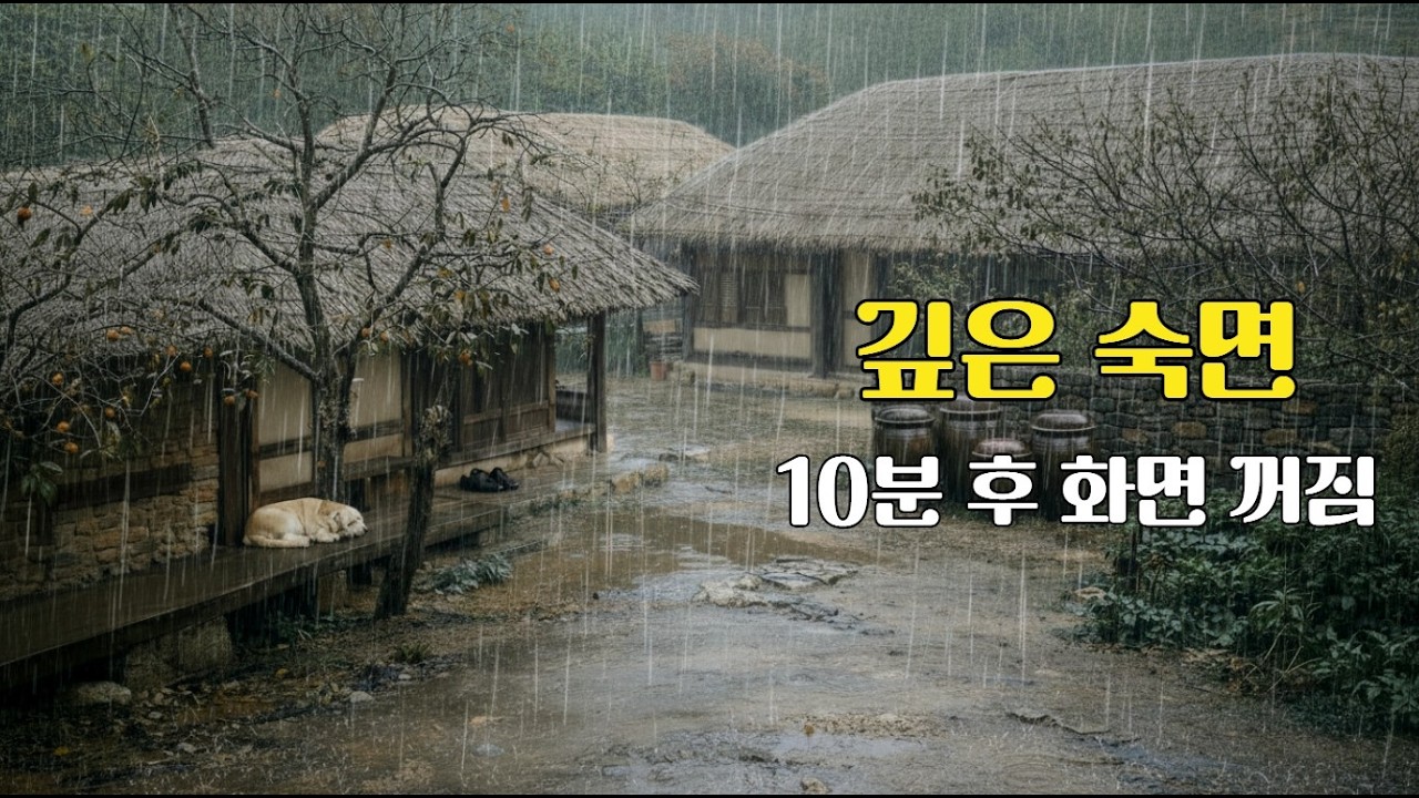 [10분 후 화면꺼짐] 🌧 시원한 빗소리로 깊은숙면 불면증치유