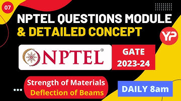 7. NPTEL Questions Module SOM (Deflection of Beams) for GATE 2023-24 | GATE Practice Question