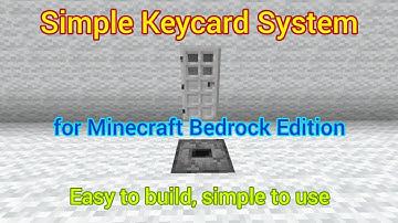 Simple Keycard-system tutorial// Minecraft Bedrock/Pocket Edition