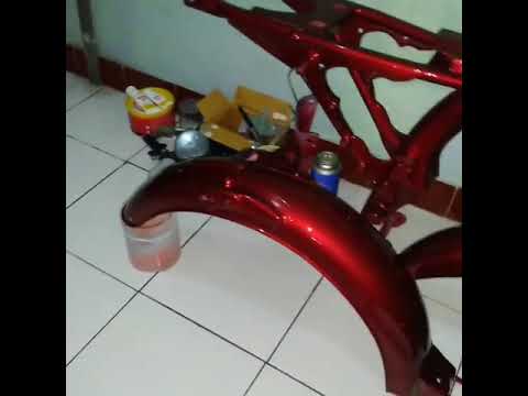 Restorasi honda cb merah candy  YouTube