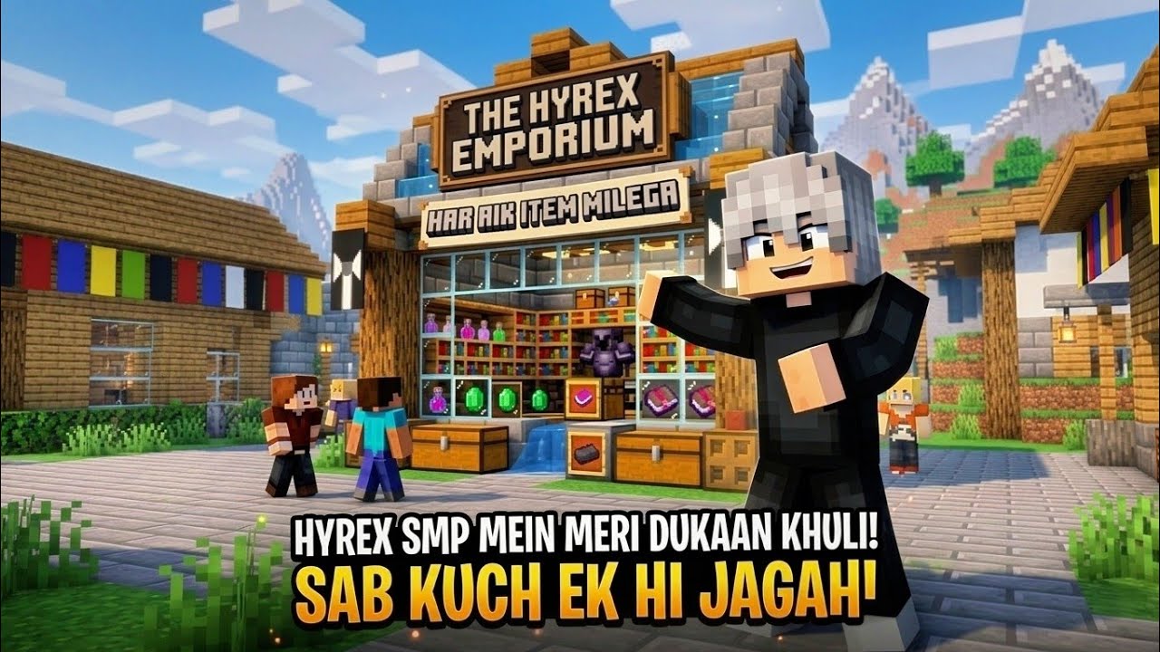 I Opened The BIGGEST Shop In Hyrex SMP! 😱 - YouTube