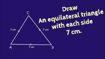 How to draw an equilateral triangle with each side 7 cm.shsirclasses.