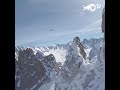 Pov jrmie heitz riding the spencer couloir in chamonix france