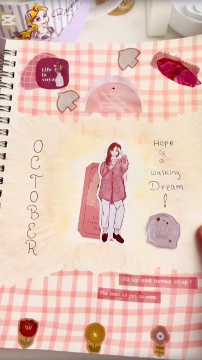 ✨ October cozy Journal | Aesthetic Monthly Setup 💌 | Journal With me #journalwithme #shorts #cozy