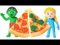 KIDS COOKING BEST PIZZA EVER ❤ SUPERHERO PLAY DOH CARTOONS FOR KIDS