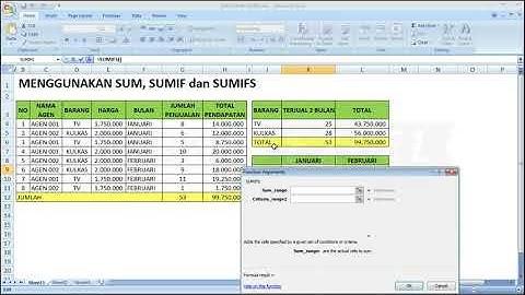 fungsi sum sumif dan sumifs
