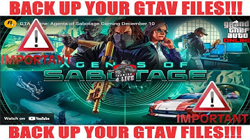 How To Back Up Your GTA 5 Files | Backup Your Files Immediately | GTA 5 NEW DLC UPDATE |  #gta
