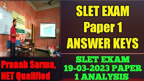 #SLET# EXAM# #answer keys# #19-03-2023# Paper 1# 50 questions solved#Answer keys