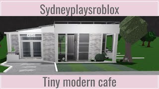 Tiny Modern Cafe (Exterior) Speed Build || Welcome to Bloxburg