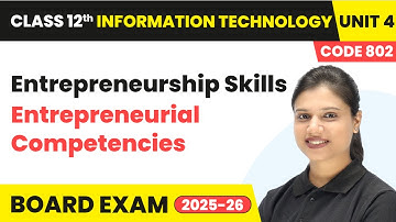 Entrepreneurial Competencies - Session 4 | Class 12 IT Unit 4 (Code 802) Part A | CBSE 2025 - 26