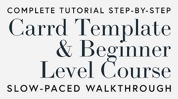 FREE Carrd Website Template & TUTORIAL Step by Step, Slow-Paced Walkthrough Video for Creators