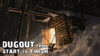 Building a DUGOUT from START to FINISH | All stages of CONSTRUCTION | First experience